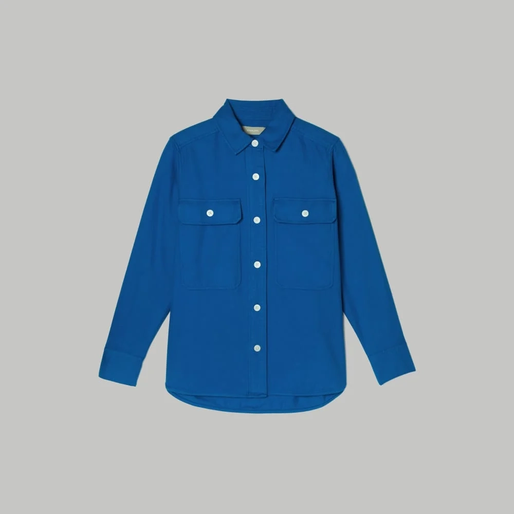The Classic Cotton Flannel Shirt | Lapis Blue (4)