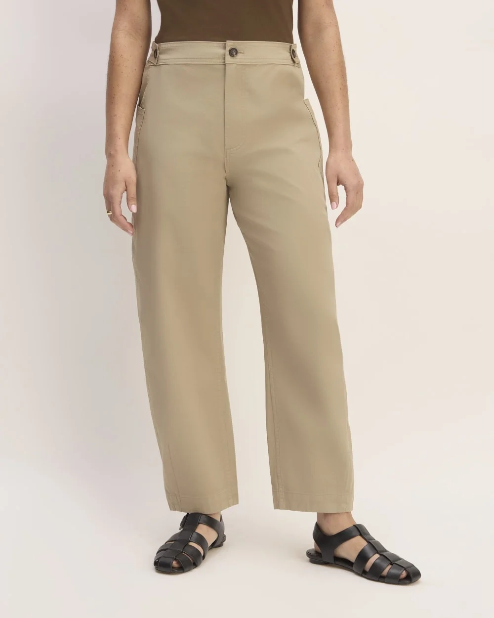 The Barrel Pant | Trench Coat Khaki (3)