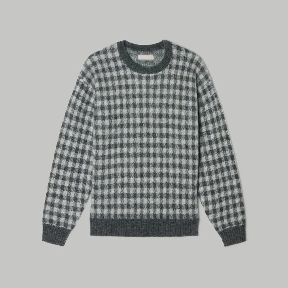 The Alpaca Crew | Light Heather Grey / Dark Charcoal Buffalo Check (2)