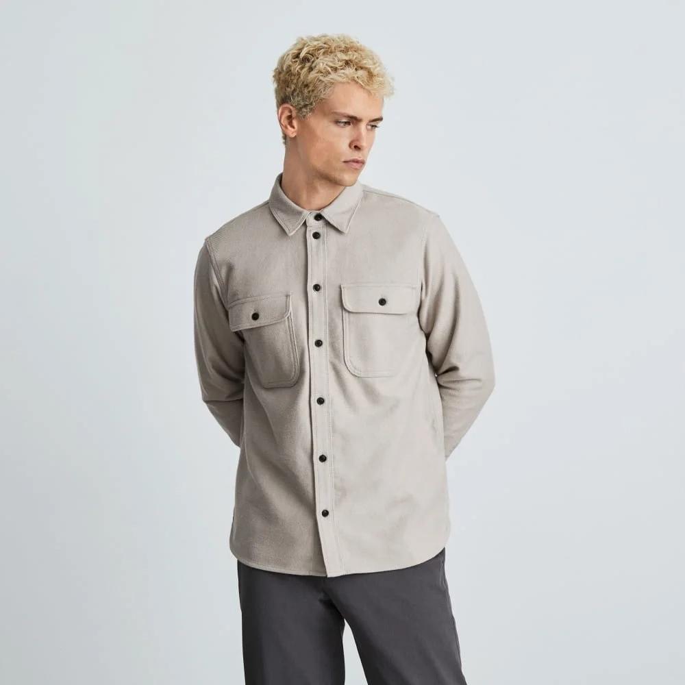 The Heavyweight Overshirt | Uniform | Stone (3)