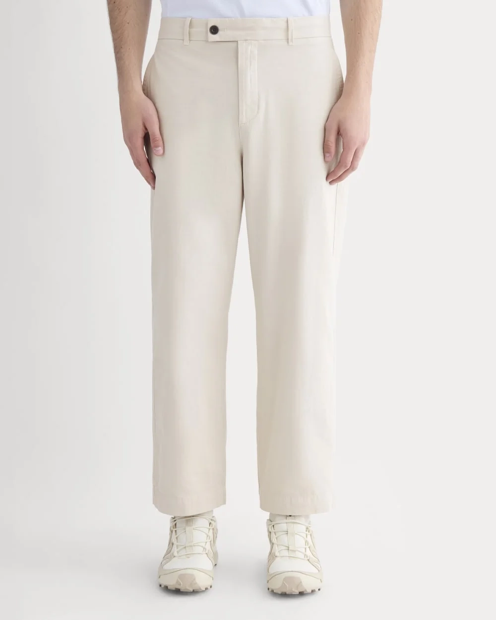 Cropped Slub Trouser | Peyote (3)