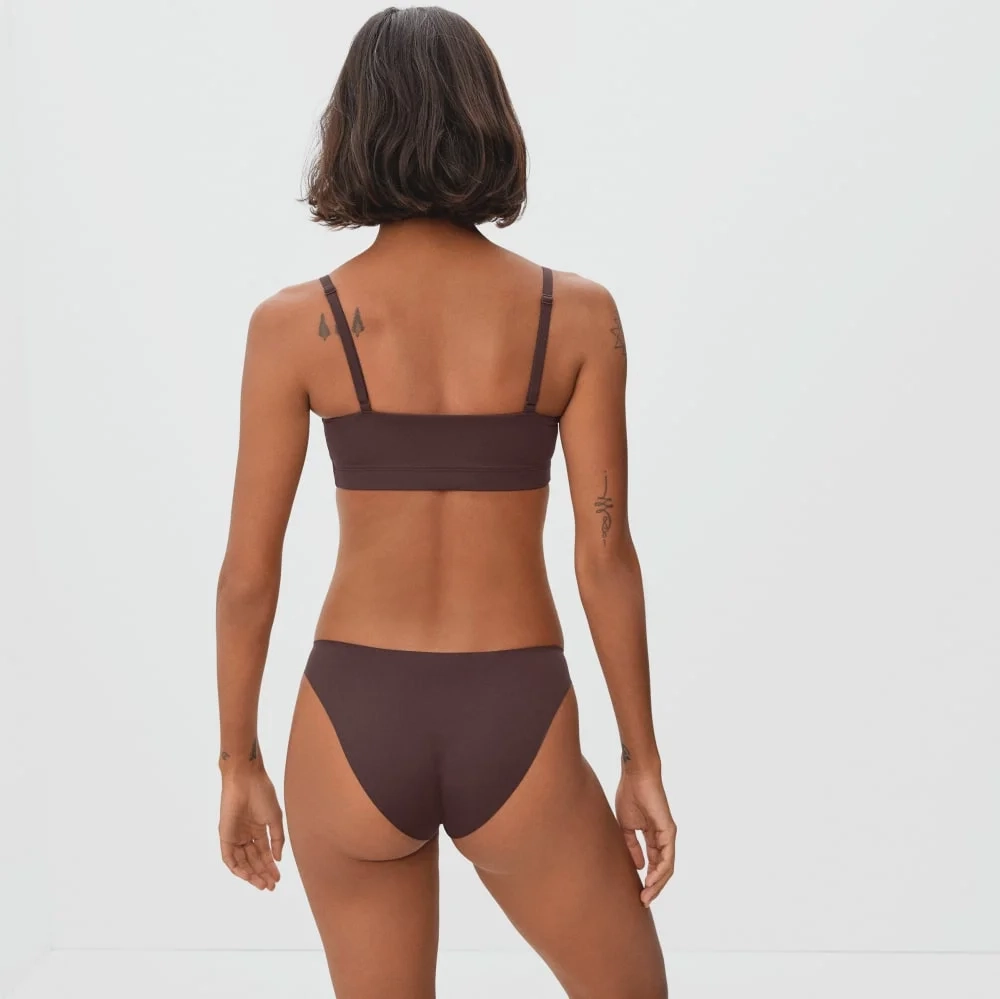 The Invisible Square-Neck Bralette | Dark Tan (2)