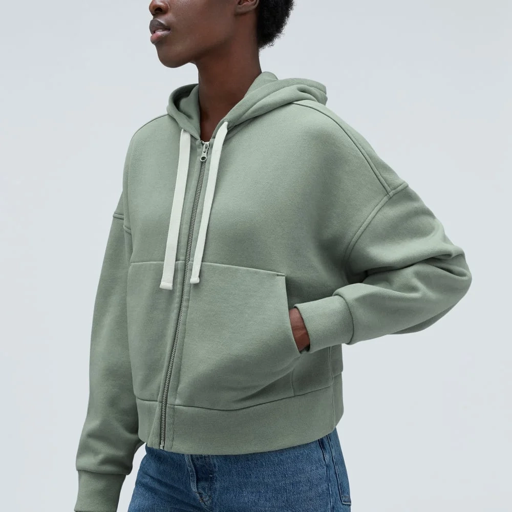 The Track Organic Cotton Hoodie | Lily Pad (2)