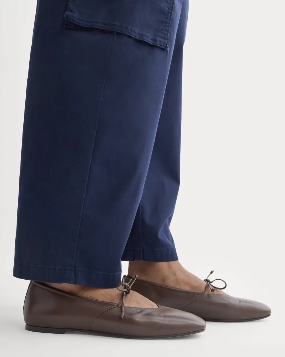 Leather Keyhole Flat | Burnt Umber (2)