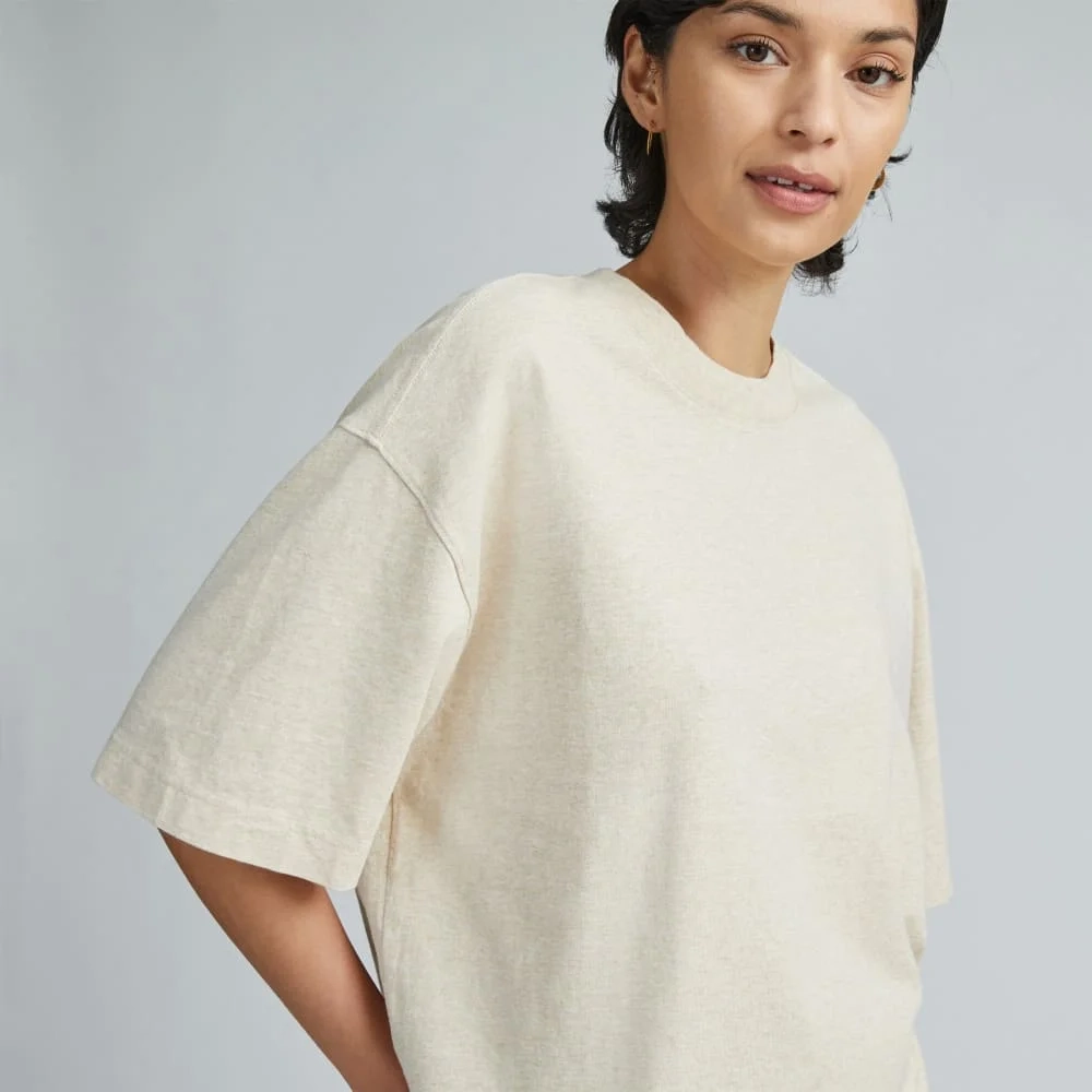 The Premium Weight Relaxed Tee | Heathered Cashew (2)