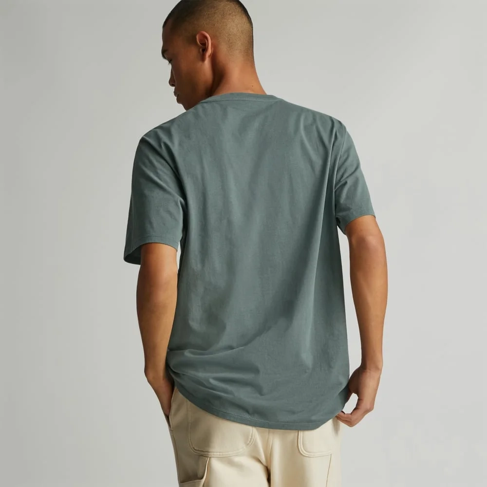 The Organic Cotton V-Neck Tee | Green Balsam (2)
