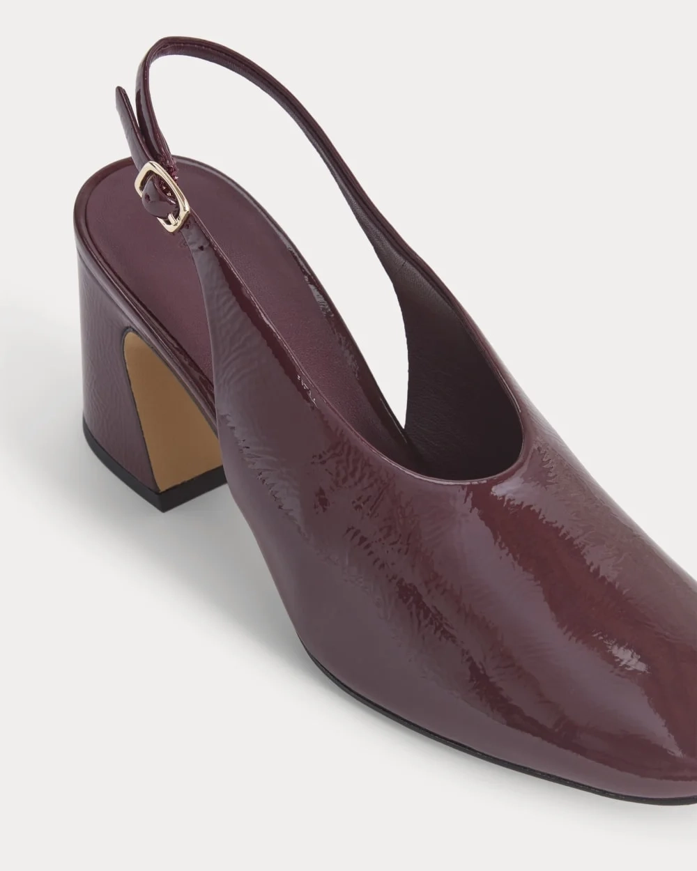 Curved Slingback Heel | Burgundy (2)