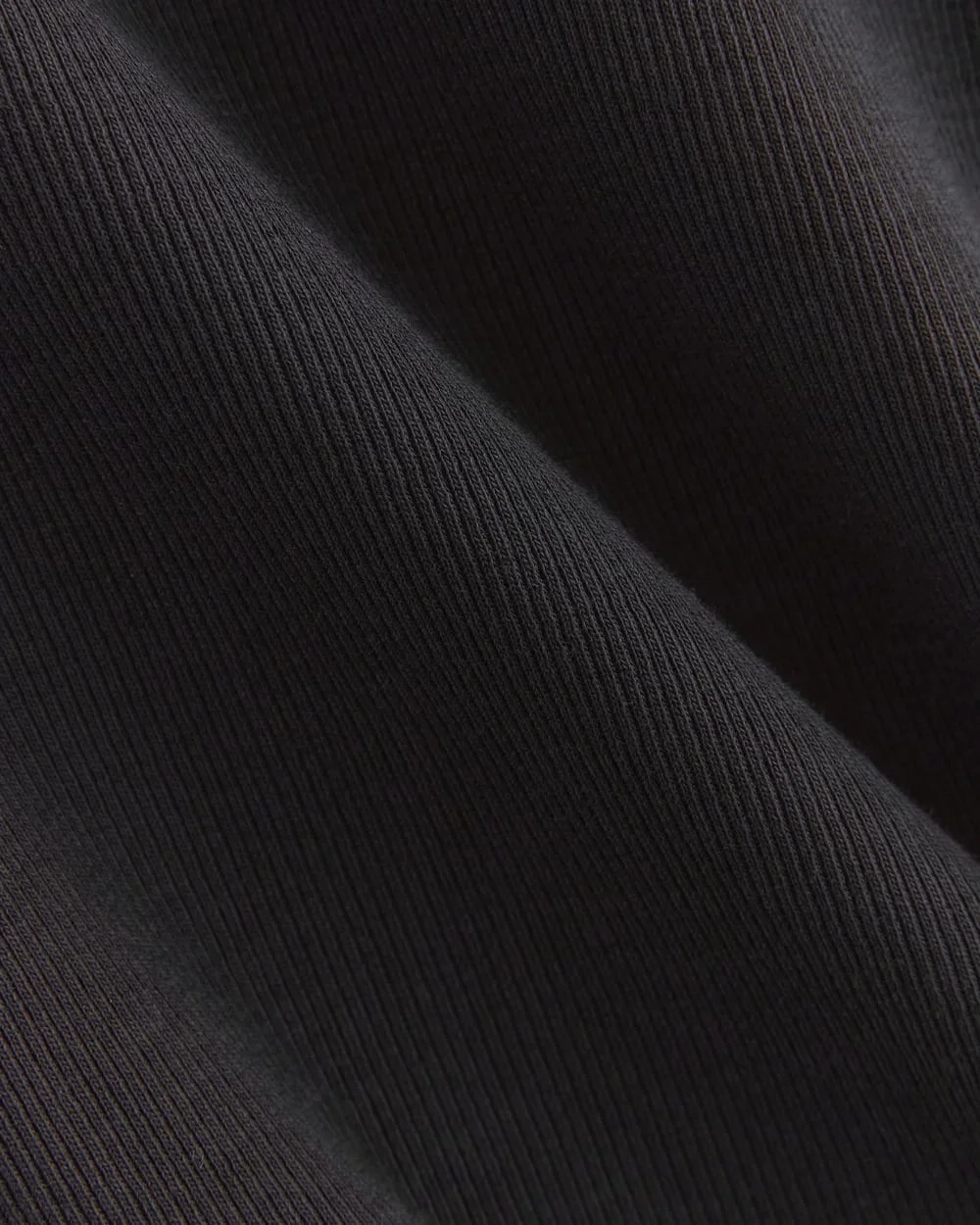 The Luxe Rib Funnel-Neck Tee | Black (3)