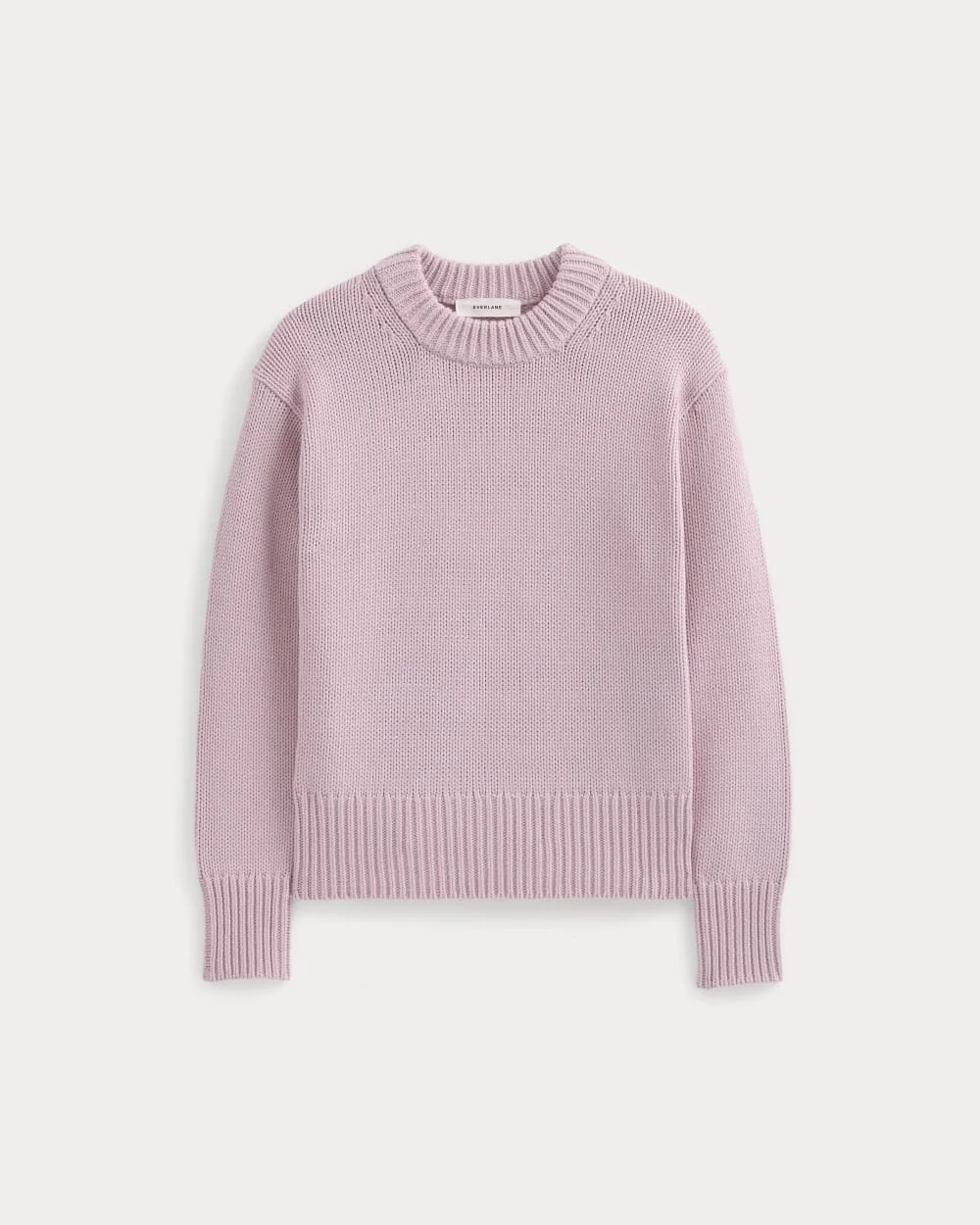 Oversized Cocoon Crew in Elevated Cotton | Burnished Lilac (2)
