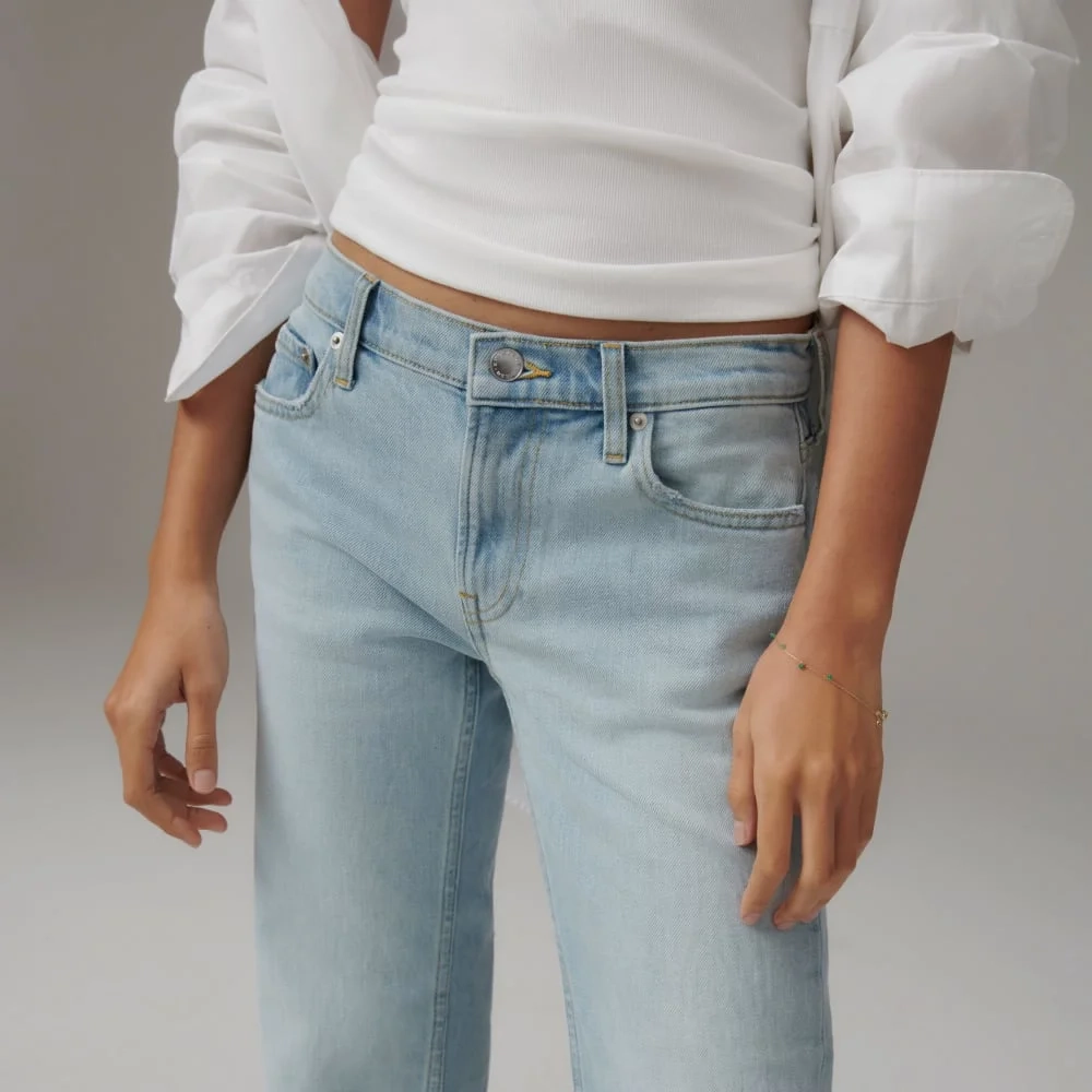 The Low-Rise Shortie Jean | Fog (2)