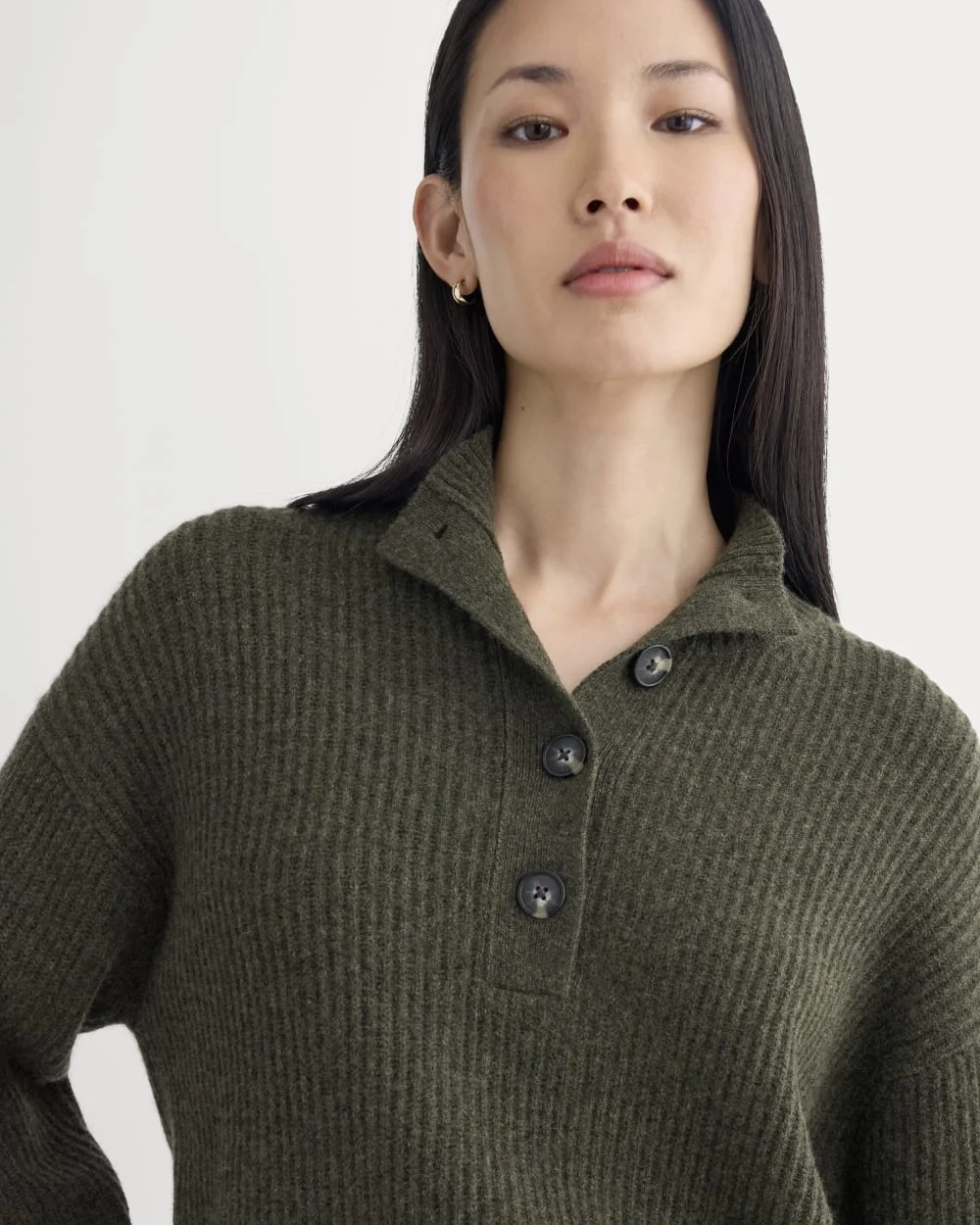 The Cocoon Henley in Wool Cashmere | Heather Beech (2)