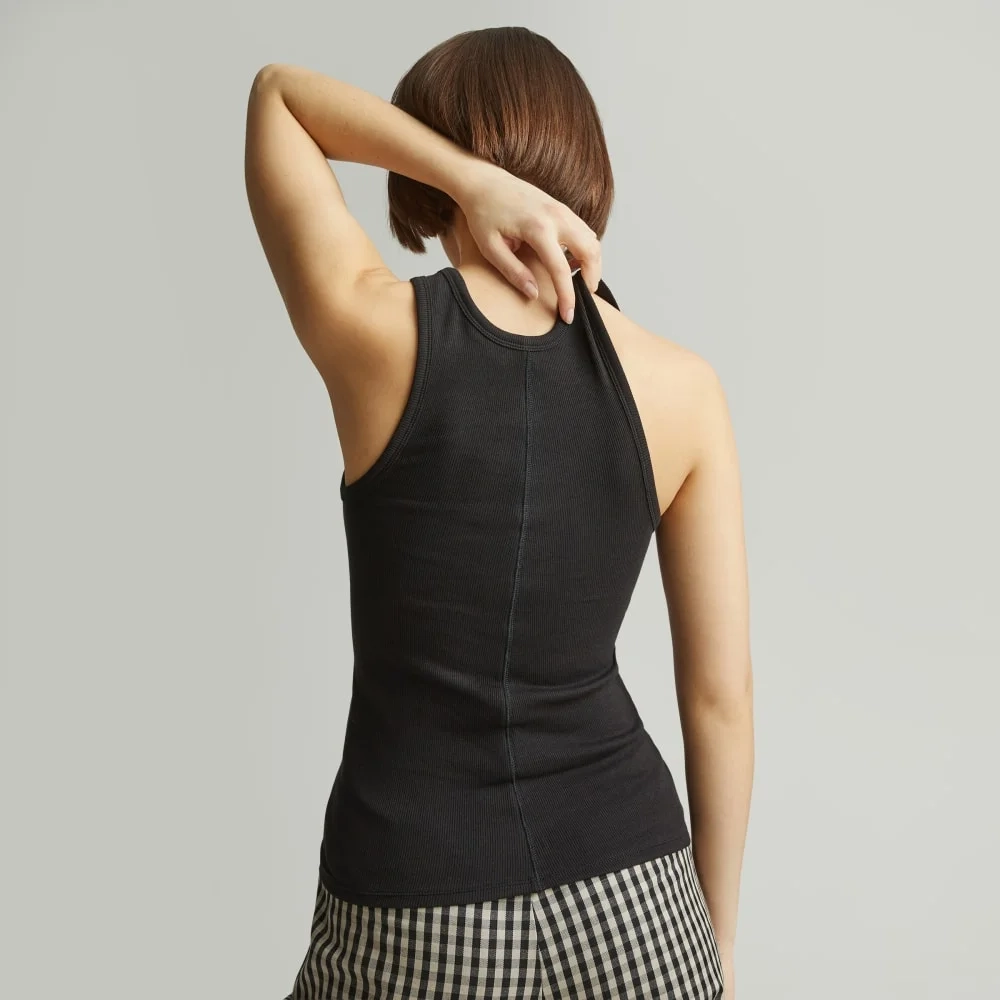 The Luxe Rib Tank | Black (2)