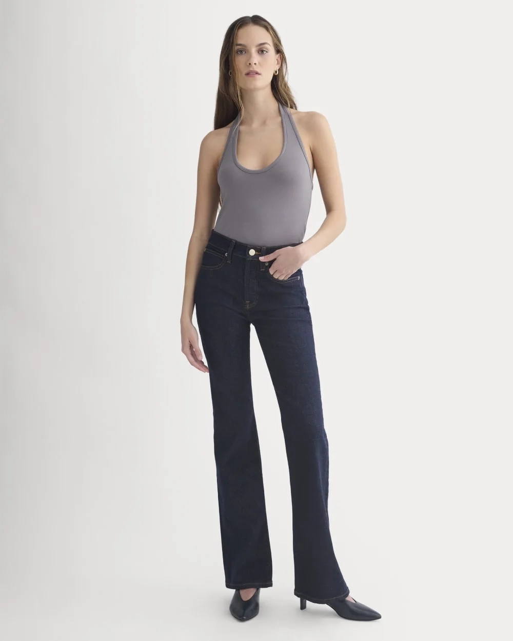 Halter Tank | Charcoal Grey (3)