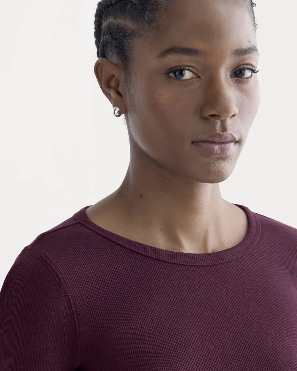 The Luxe Rib Long-Sleeve Crew | Heathered Port Royale (3)