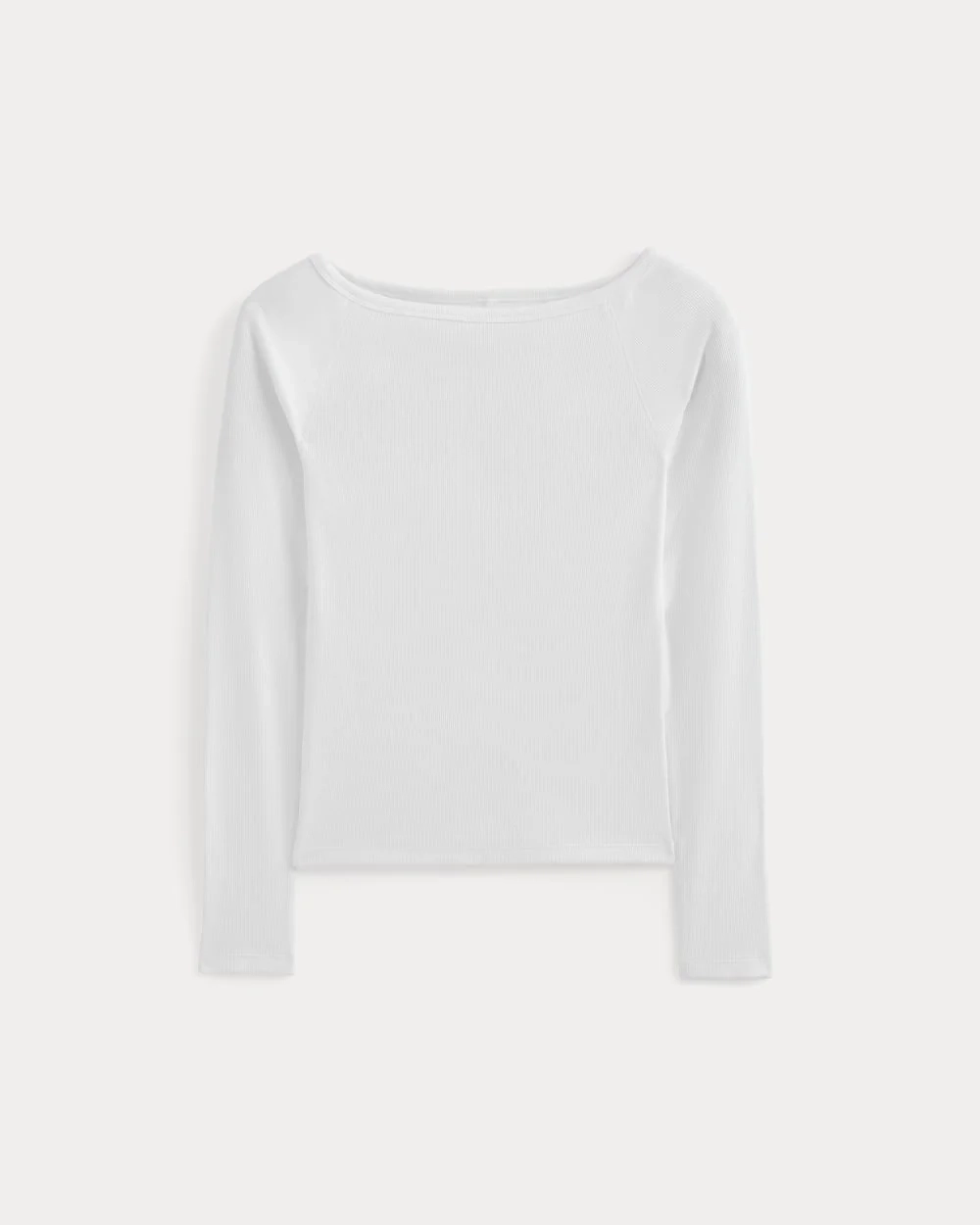 Luxe Rib Boatneck Top | White (2)