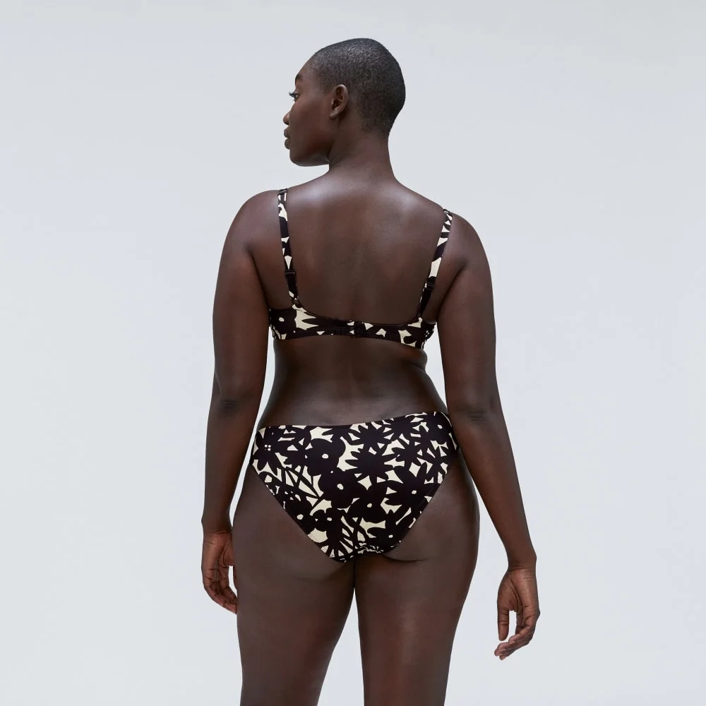 The Bikini Bottom | Black / Canvas Floral (2)