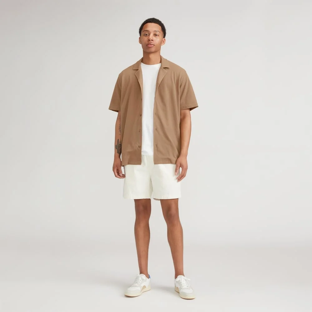 The Pique Short-Sleeve Shirt | Toasted Coconut (4)