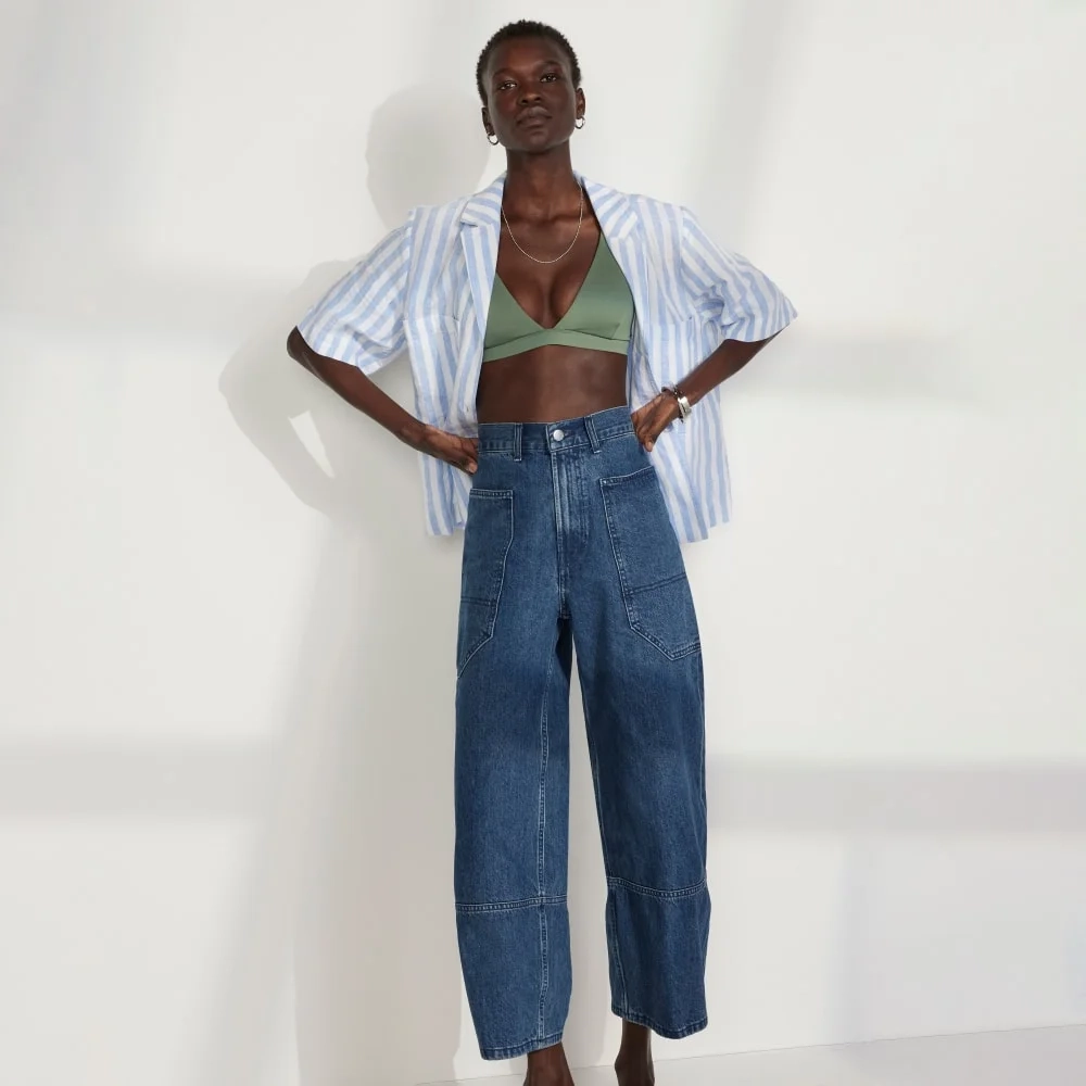 The Linen Workwear Shirt | Blue / White (2)