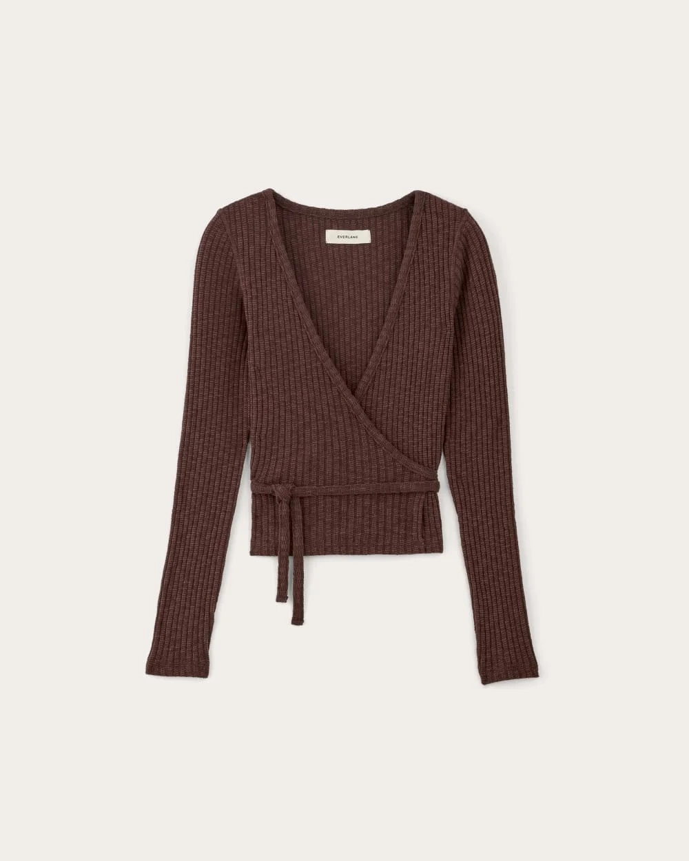 The Cozy Rib Wrap Top | Dark Mahogany (3)