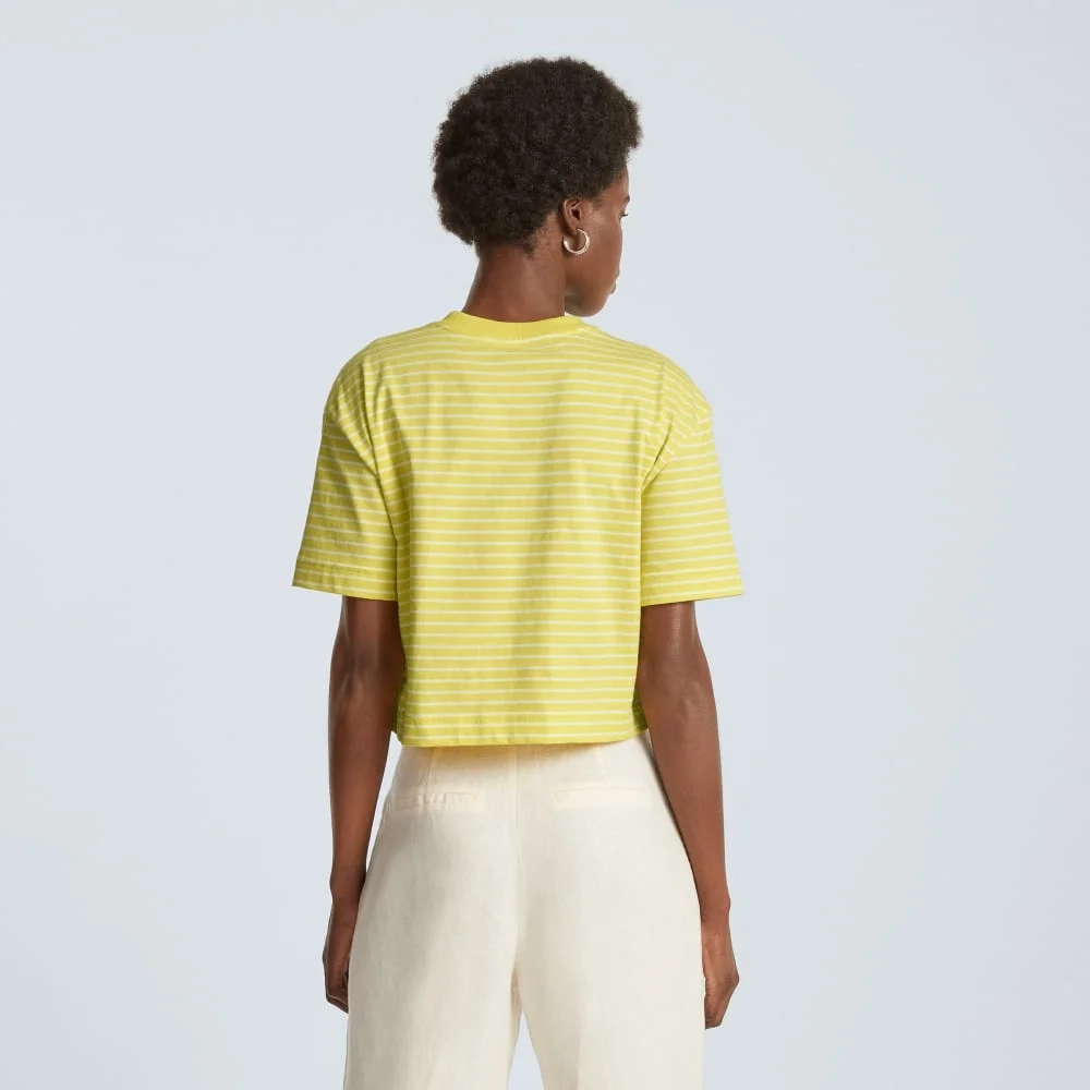 The Organic Cotton Cropped Tee | Acacia / Tan (2)