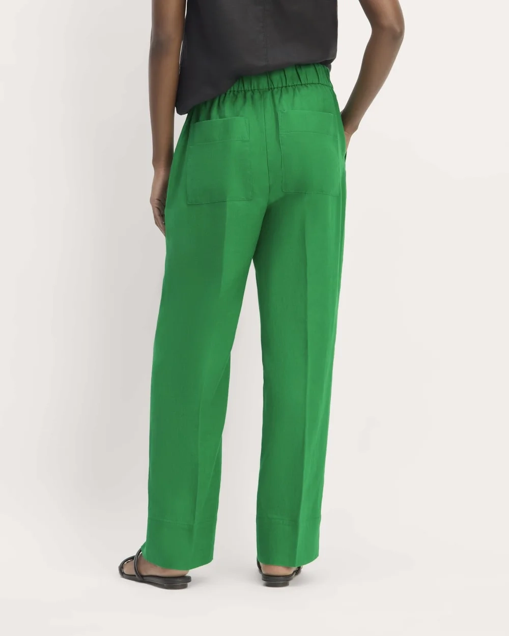 The Linen Easy Pant | Grass Green (2)