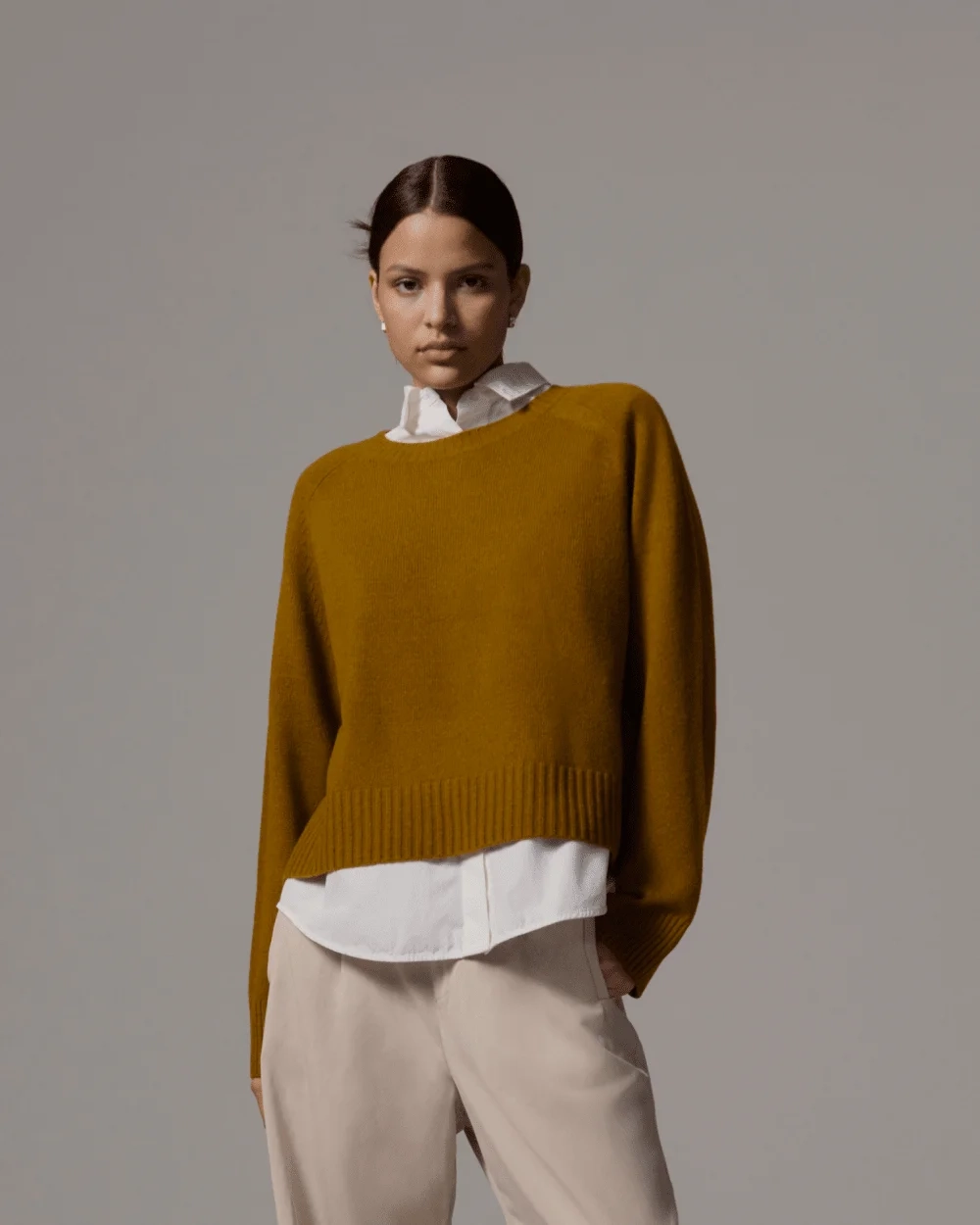 The Cashmere Boxy Crew | Tapenade (3)