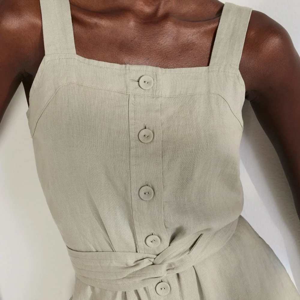 The Linen Jumpsuit | Seagrass (2)