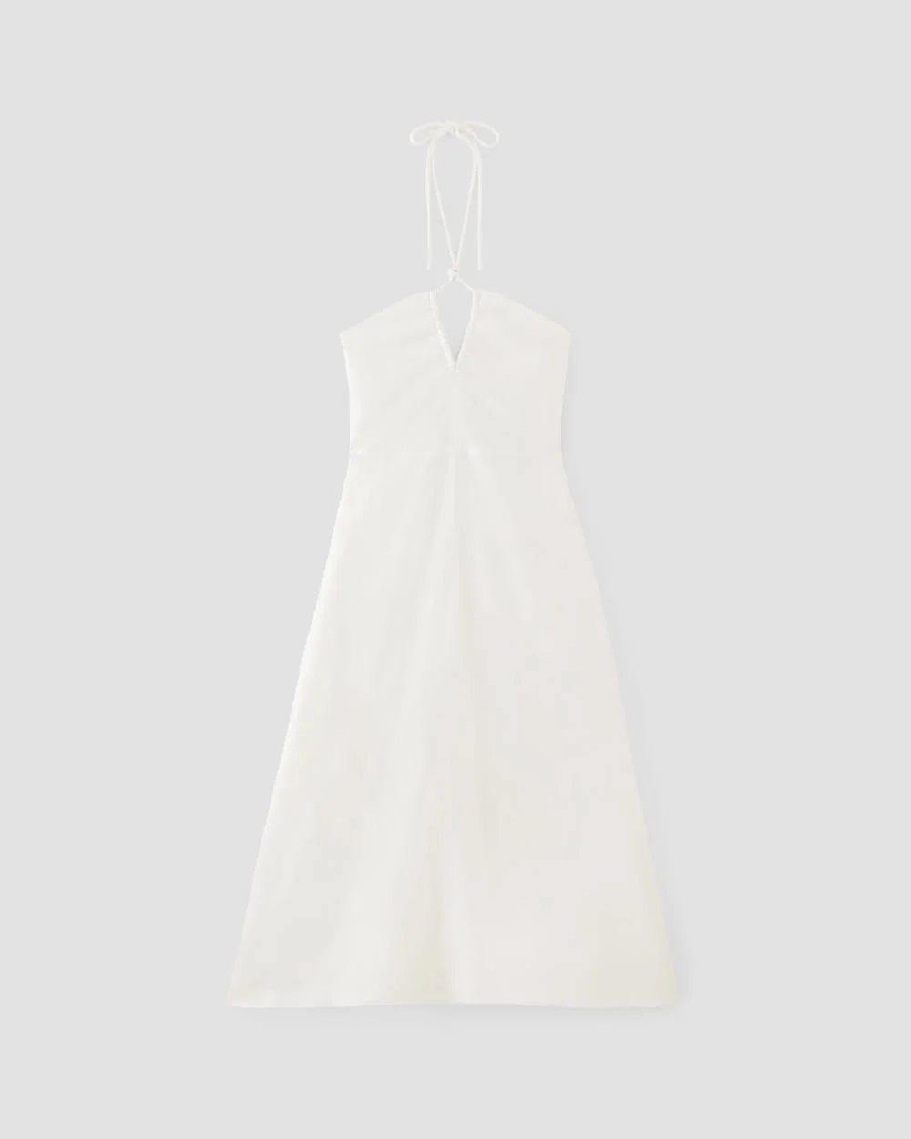 The Linen Halter-Neck Dress | White (2)