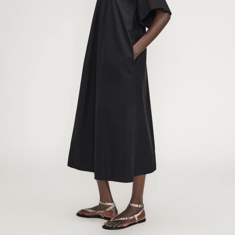 The Poplin Caftan Dress | Black (2)