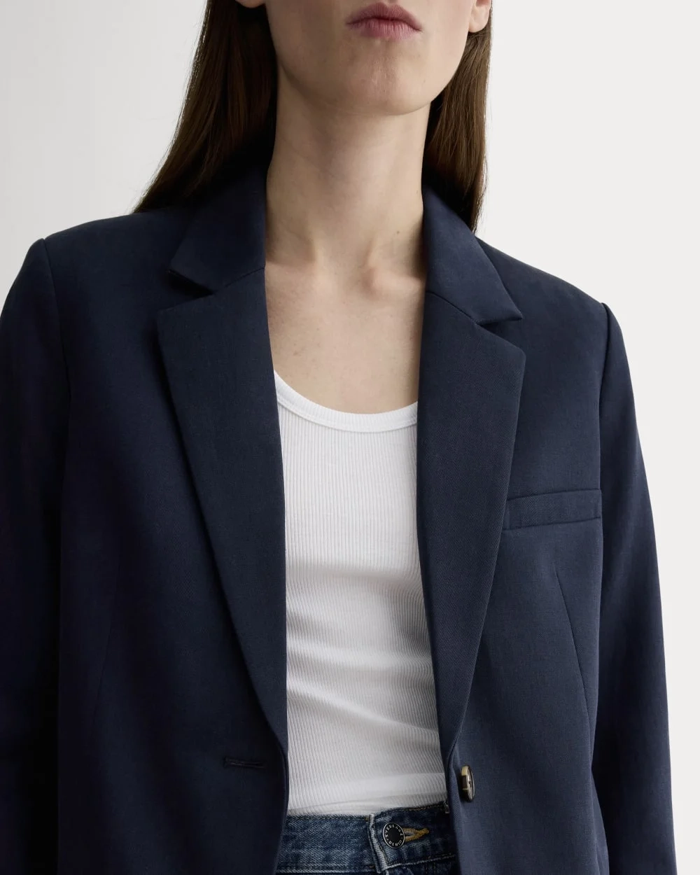 The Oversized Blazer in Buttersmooth | Navy (2)