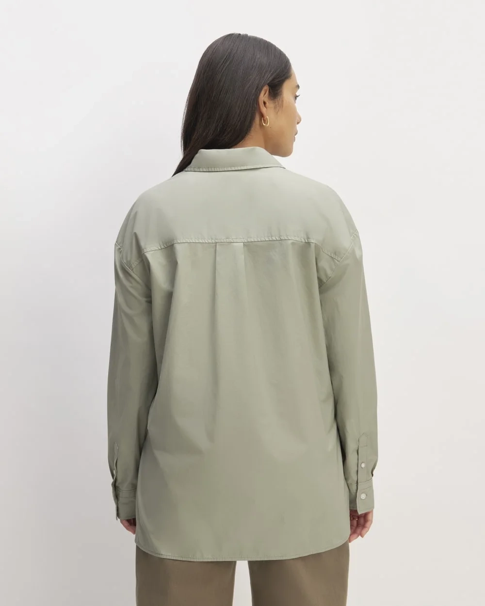 The Supima® Cotton Boyfriend Shirt | Sage Green (3)