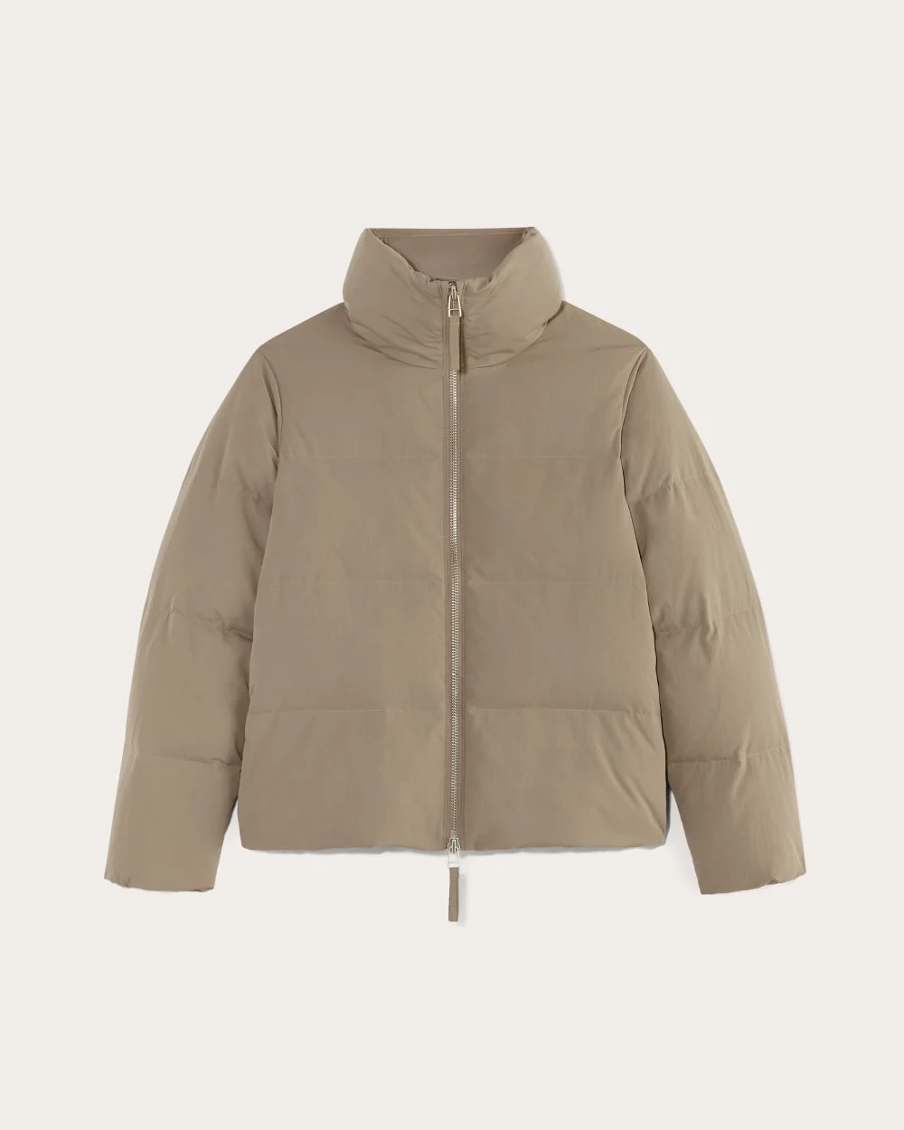 The Puffer Bomber | Taupe Grey (3)