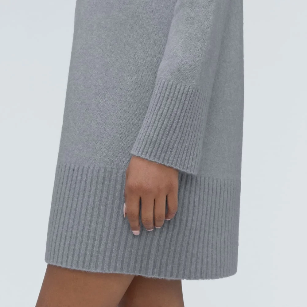 The Cozy Stretch Turtleneck Dress | Smoke (2)