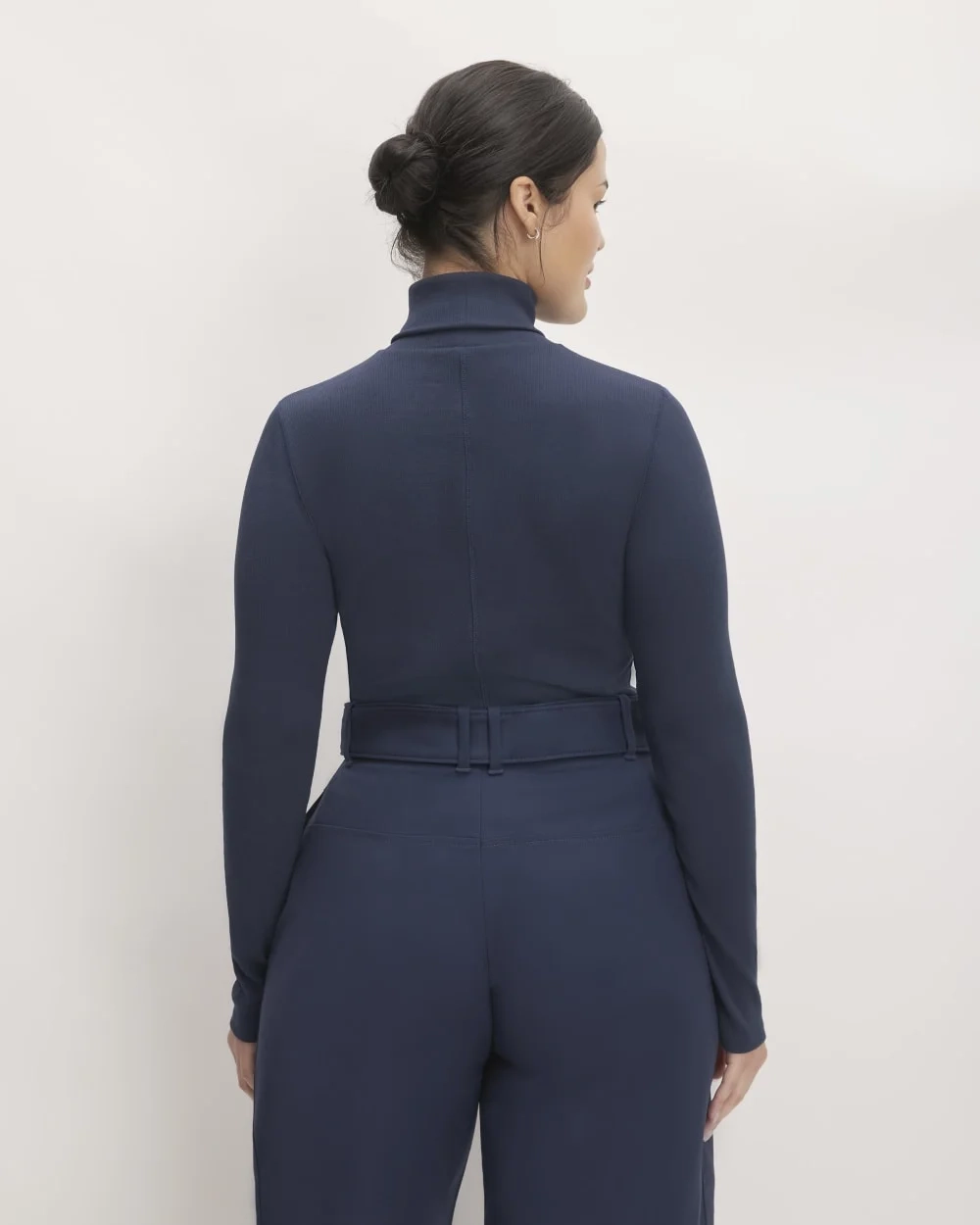 The Luxe Rib Turtleneck | Navy (3)