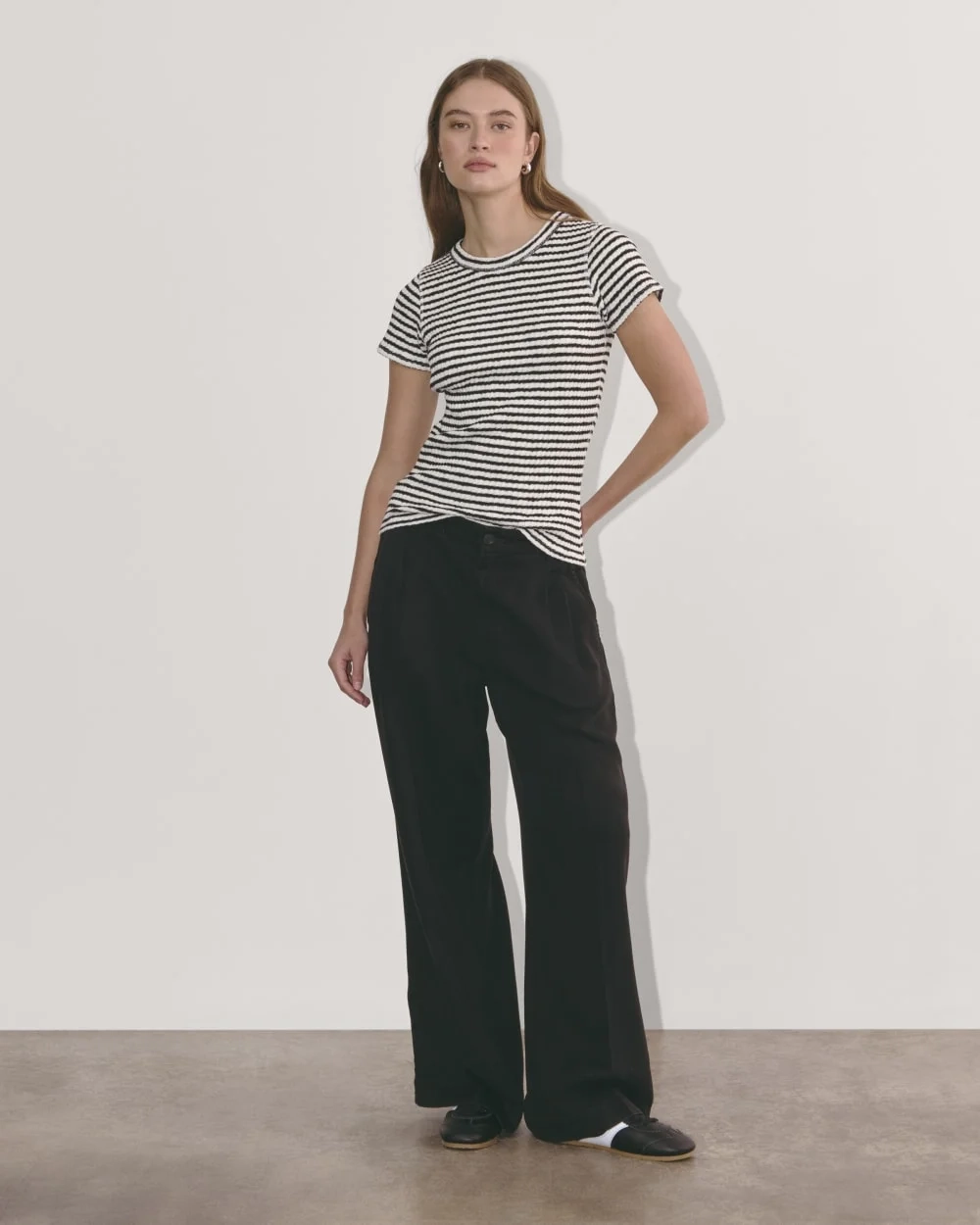 The Cozy Rib Tee | Black / Bone (2)
