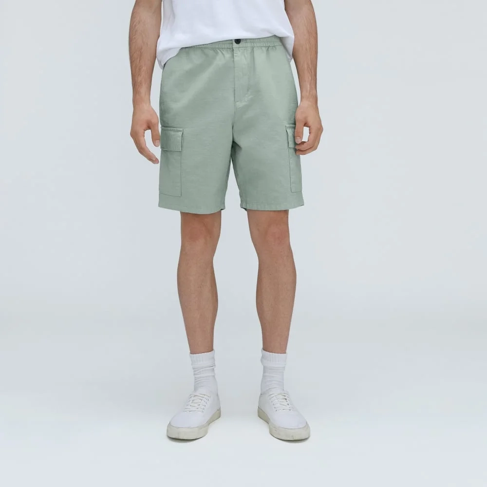 The Cotton Linen Short | White Sage (2)
