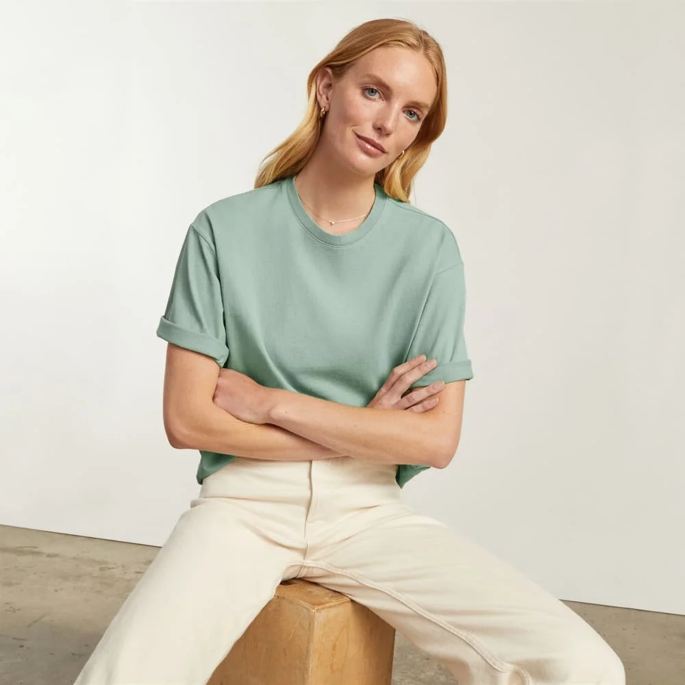 The Everyone Premium Weight Tee | White Sage (4)