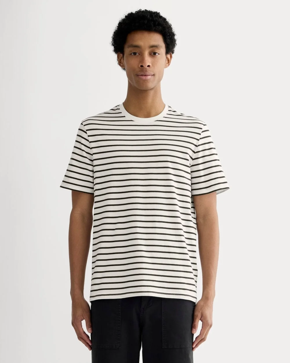 The Essential Organic Crew | Bone / Black