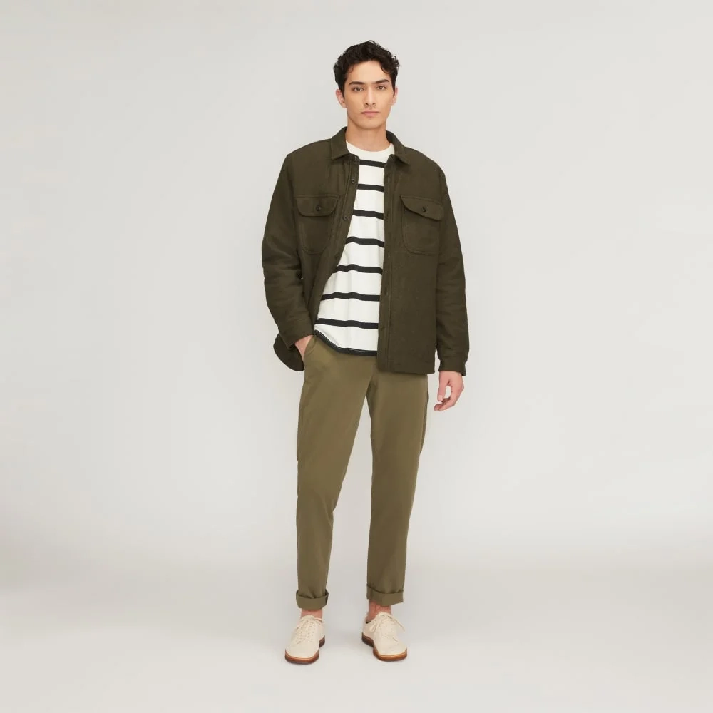 The ReNew Fleece-Lined Heavyweight Overshirt | Heathered Green (3)