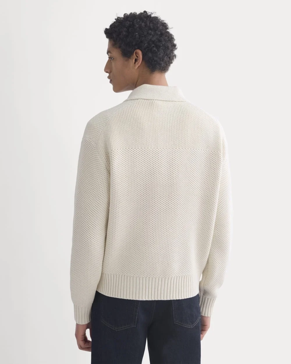 Honeycomb Sweater Jacket | Heathered Oat (2)