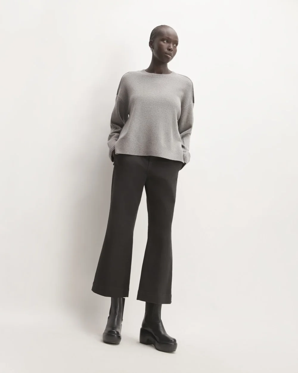 The Good Merino Wool Crewneck Sweater | Hare Grey / Graphite (3)
