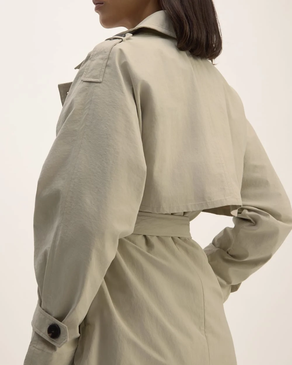 The ReNew Long Trench Coat | Trench Coat Khaki (2)