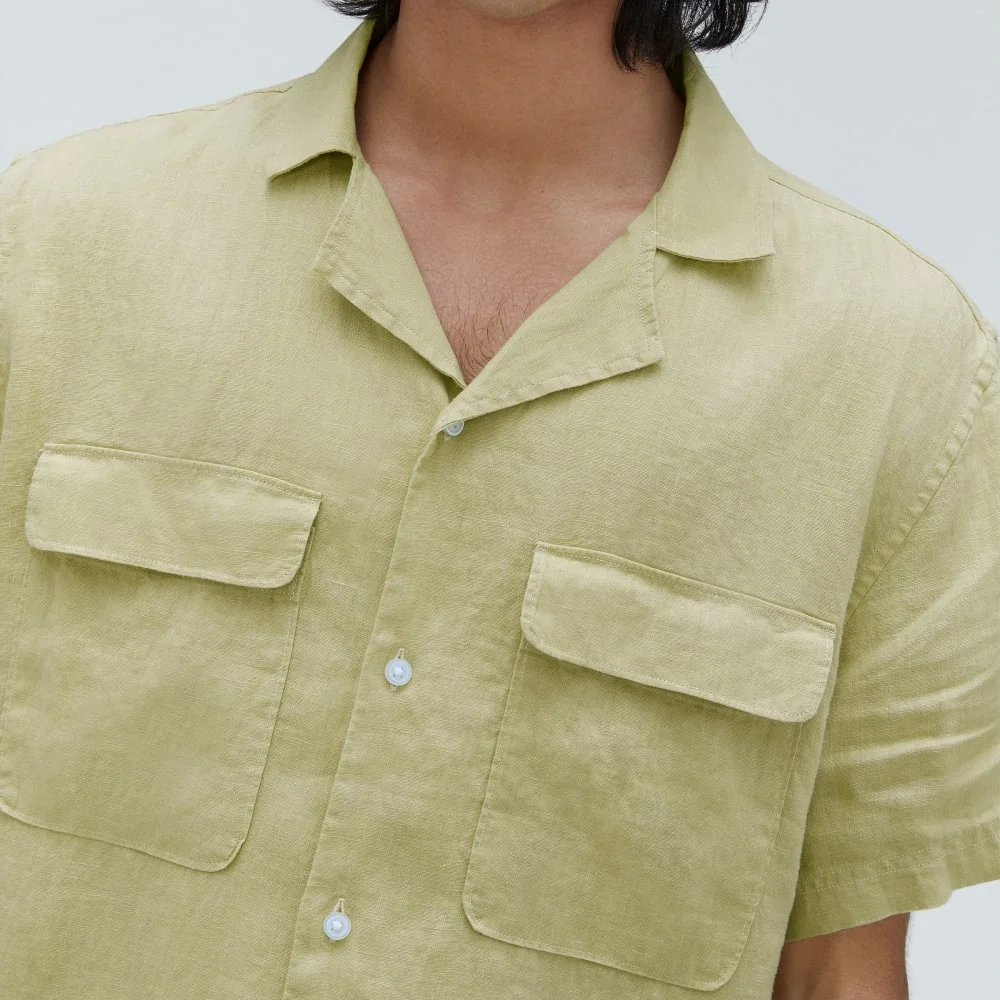 The Resort Shirt in Linen | Leek (3)