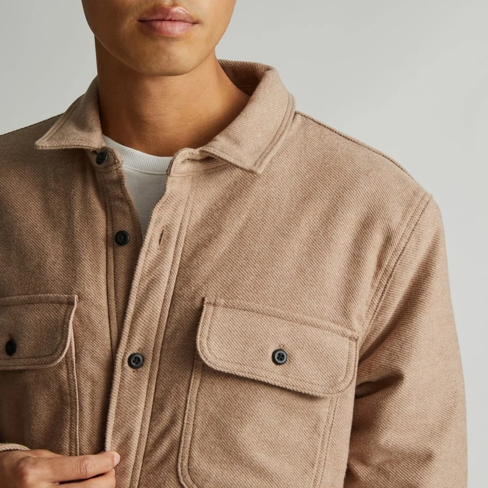 The ReNew Fleece-Lined Heavyweight Overshirt | Mushroom (3)