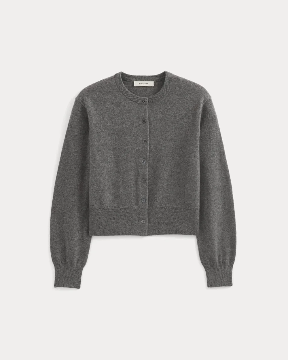 Cashmere Cropped Cardigan | Heather Charcoal (3)