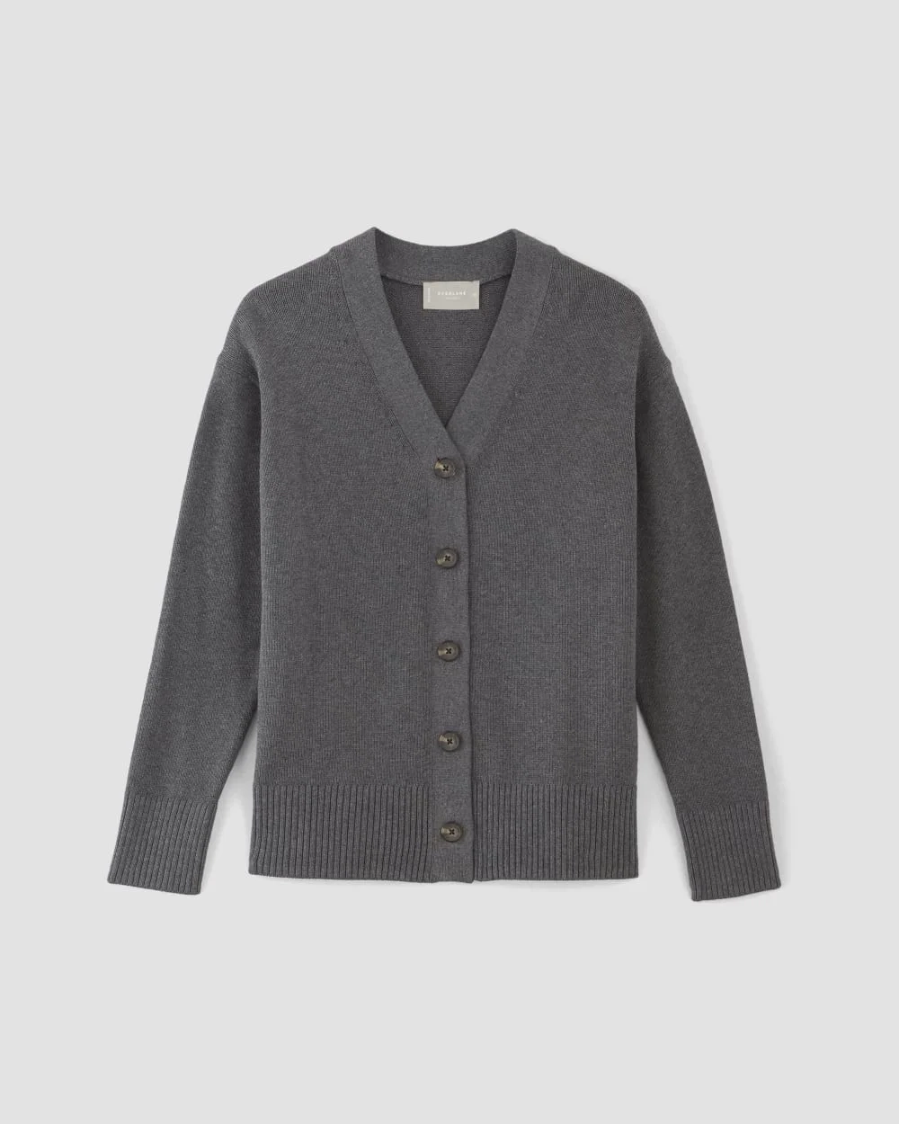 The Organic Cotton Cardigan | Heathered Charcoal (2)