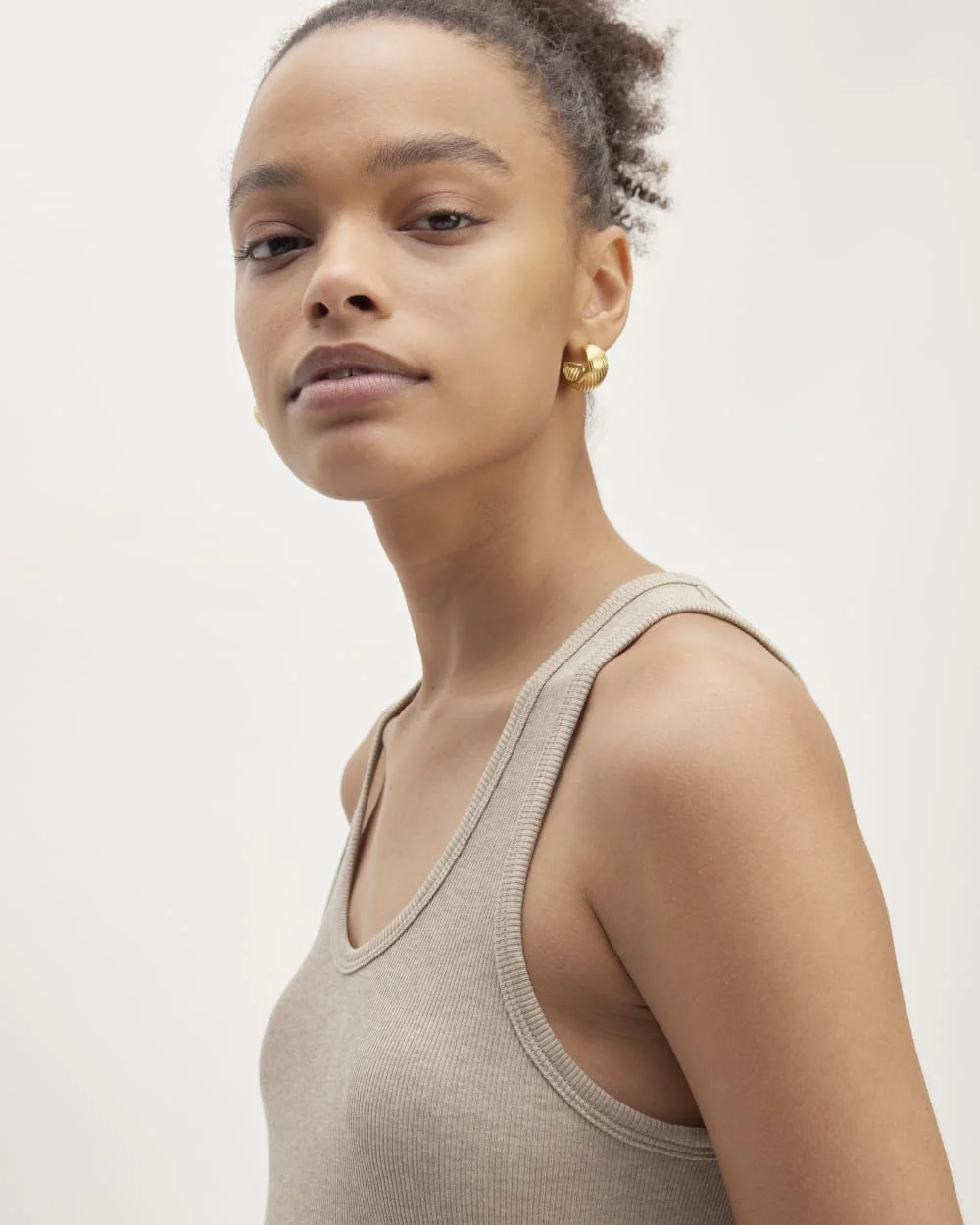The Luxe Rib Tank | Heathered Tan (2)
