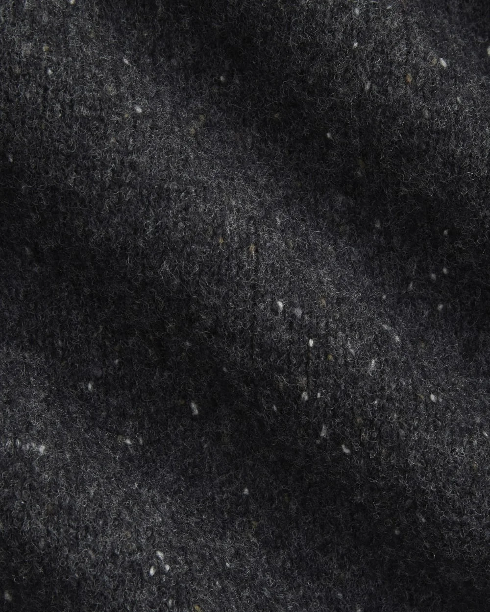 Cropped Boxy Crew in Luxe Merino | Heathered Black Donegal (3)