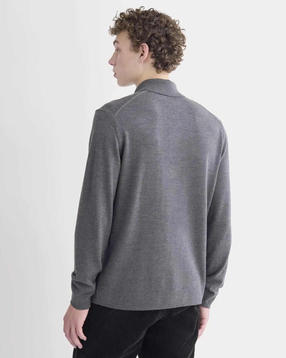 Ultrasoft Button-Down Sweater | Heather Mid Charcoal (2)