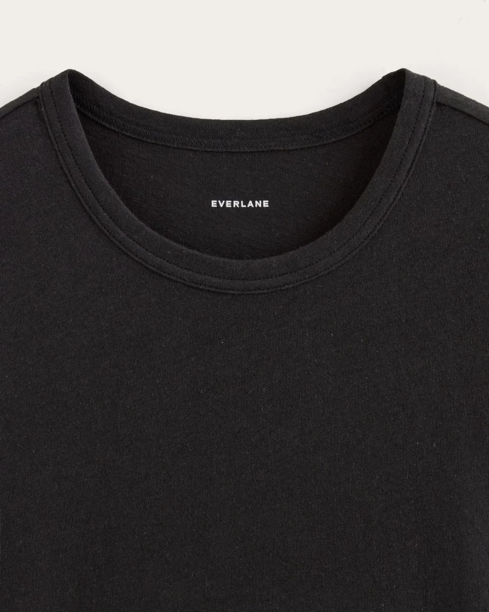 The Cotton Linen Tee | Black (2)